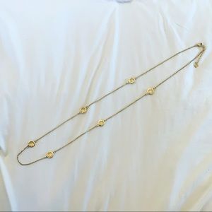 Single Beaded Gold Necklace